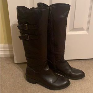 Tall Dark Brown Riding Boots
